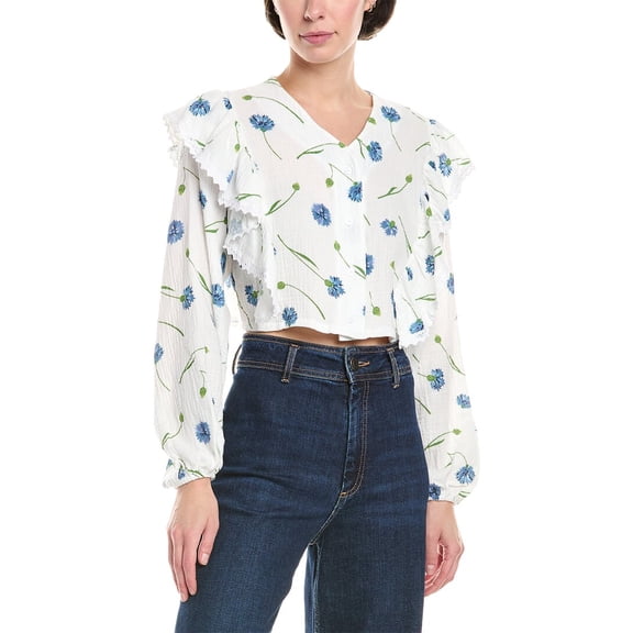 Madison Miles womens  Top, m, White