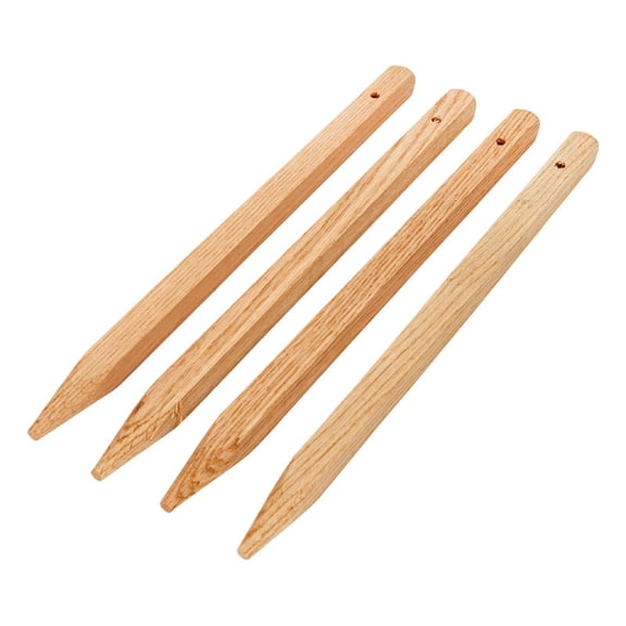 Madison Mill Oak Wood Plant Stake - Landscaping Stake - 4 Pack, 18 In