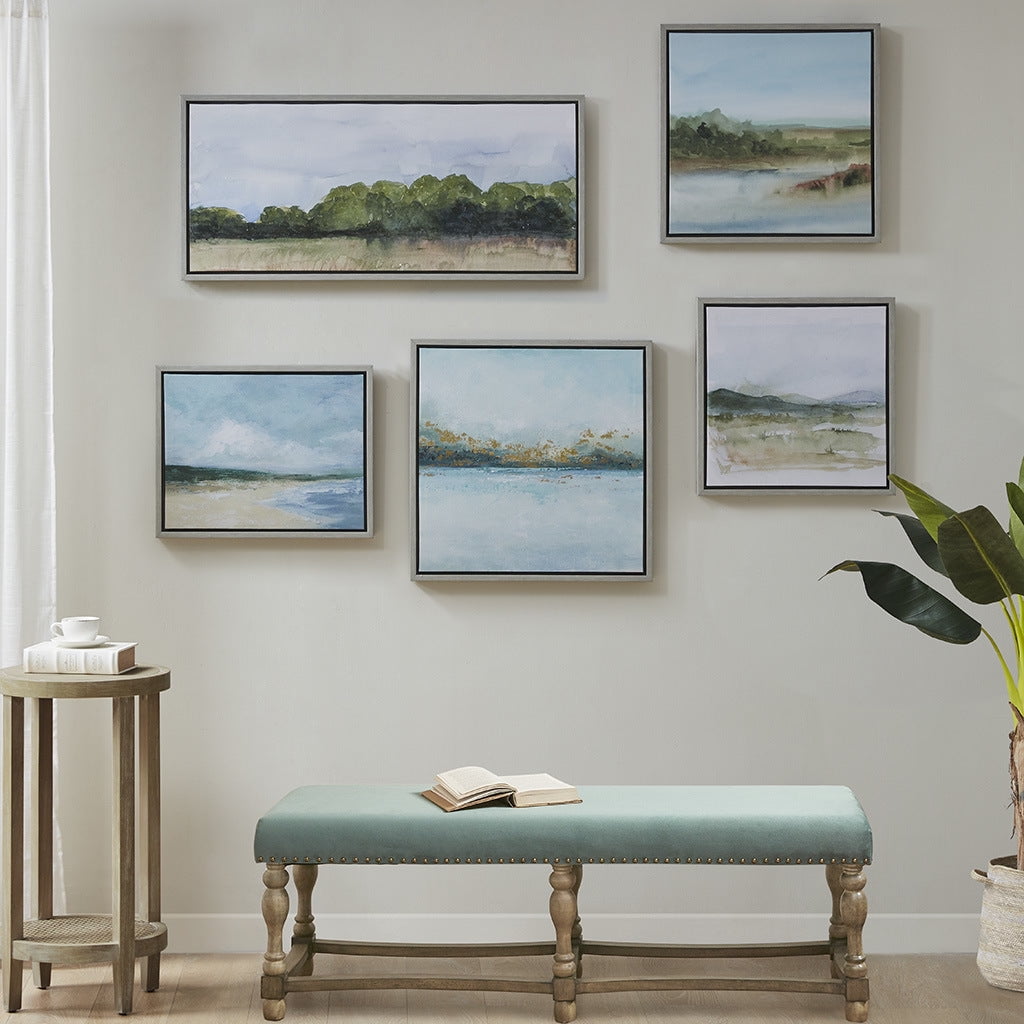Vista Nautical Abstract Landscape 5-Piece Framed Canvas Set