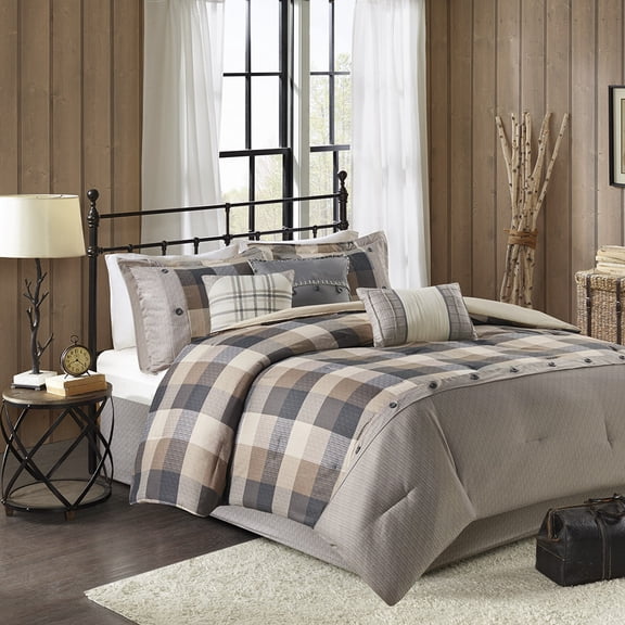 Madison Park 7 Piece Herringbone Comforter Set