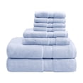 thumbnail image 1 of Madison Park 8-Piece Luxury Cotton Towel Set, 800GSM Bath Towels, Ultra Soft & Absorbent, Light Blue, 1 of 8