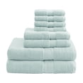 thumbnail image 1 of Madison Park 8-Piece Luxury Cotton Towel Set, 800GSM Bath Towels, Ultra Soft & Absorbent, Seafoam, 1 of 7