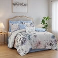 thumbnail image 1 of Madison Park 8 Piece Cal King Floral Comforter Set, Cotton Comforter Bed in A Bag with Bedskirt, Spring Blue Floral Comforter Bed Set, Bedding Sets with Tufted Decorative Pillow for Girls, 1 of 7