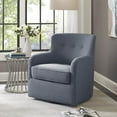 thumbnail image 1 of Madison Park Adele Swivel Chair with Blue Finish MP103-1000, 1 of 4