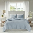 thumbnail image 1 of Madison Park Adult Bedding Set King Reversible Scalloped Edge Shabby Chic Quilt Set, Blue, 1 of 12