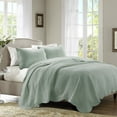 thumbnail image 1 of Madison Park Adult Bedding Set King Reversible Scalloped Edge Shabby Chic Quilt Set, Seafoam, 1 of 6
