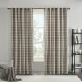thumbnail image 1 of Madison Park Anaheim Plaid Rod Pocket and Back Tab Curtain Panel with Fleece Lining in Brown, 50"x95", 1 of 5