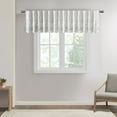 thumbnail image 1 of Madison Park Andora Faux Silk Embroidered Window Valance in White, 50"x18", 1 of 5