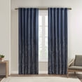 thumbnail image 1 of Madison Park Andora Transitional Polyester Fabric Lined Window Panel in Navy, 1 of 5