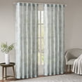 thumbnail image 1 of Madison Park Arella Printed Crushed Window Panel Pair Aqua 42" x 84", 1 of 5