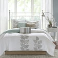 thumbnail image 1 of Madison Park Bedding Botanical 6-Piece Set Full/Queen Reversible Bed in a Bag Blue, 1 of 8