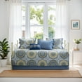 thumbnail image 1 of Madison Park 6-Piece Adult Twin Scalloped Daybed Cover Set with Bedskirt and Decorative Pillow, Classic Lightweight Quilting Daybed Set, Blue, 1 of 8