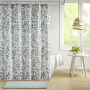 Madison Park Shower Curtain, Bohemian Floral Bathroom Curtain W/ 12 Button Holes, Yellow, 72" x 72"
