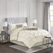 Madison Park California King Comforter Set, Tufted Pintuk Cal King Comforter Set with Pillow, 7-Pc