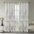thumbnail image 1 of Madison Park Cecily 50x95" Burnout Printed Curtain Panel in Mauve, 1 of 5