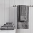 thumbnail image 1 of Madison Park Charcoal 6-Piece Bath Towel Sets, Cotton Absorbent Soft Designer, 1 of 7