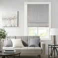 thumbnail image 1 of Madison Park Cordless Roman Window Shades Basketweave 1 Piece 35x64" Casual Total Blackout Gray, 1 of 7