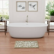 Madison Park Cotton Bath Rugs, Skid Resistant, Soft Absorbent, Taupe, 21 x 34