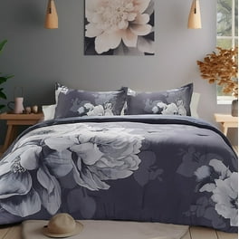 The Pioneer Woman Blue Cotton Sweet Rose 4-Piece Comforter Set, Full / Queen  