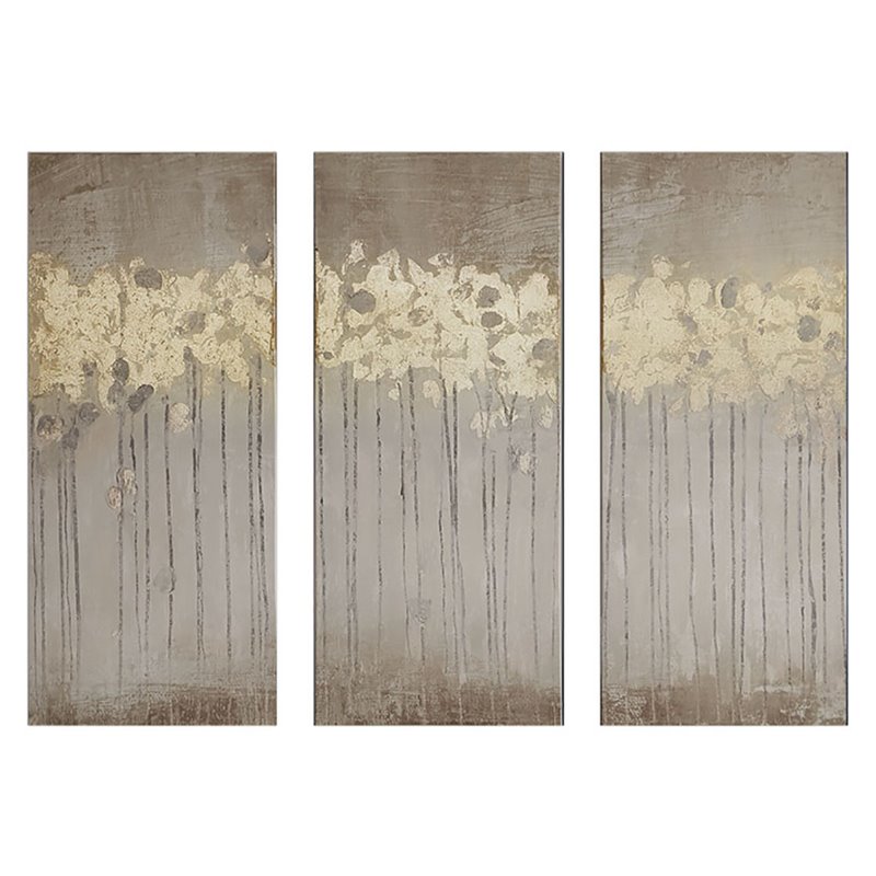 Madison Park 3Piece Wood Canvas with Metallic Foil Embellishment Set