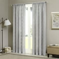 thumbnail image 1 of Madison Park Diamond Sheer Window Curtain Panel for Adult Living Room, 50"x95" Elegant Grey, 1 of 5