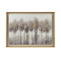 Madison Park Enchanted Forest Hand Painted Abstract Landscape Framed and Matted Wall Art, 35.5"W x 25.5"H x 1.5"D