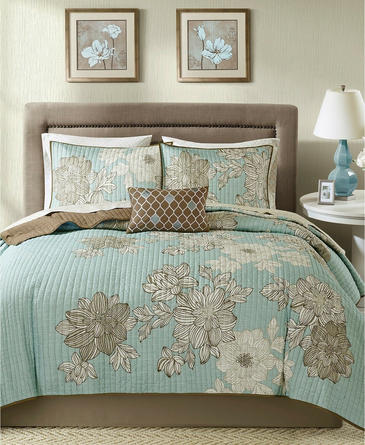 Madison Park Essentials Avalon Floral Geometric Reversible 8Pc