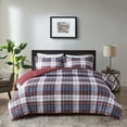 thumbnail image 1 of Madison Park Essentials Polyester Print Microfiber Comforter Mini Set - Red/Blue, 1 of 5