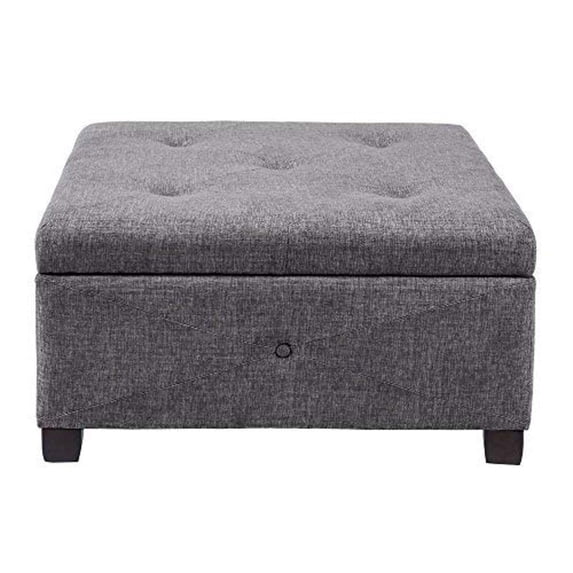 Madison Park FPF18-0255 Aspen Button Tufted Storage Ottoman