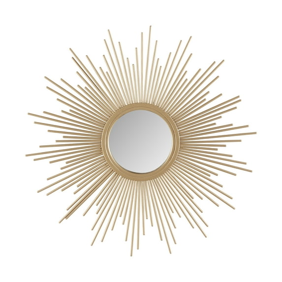 Madison Park Fiore Sunburst Wall Decor Mirror 14.5"D in Gold
