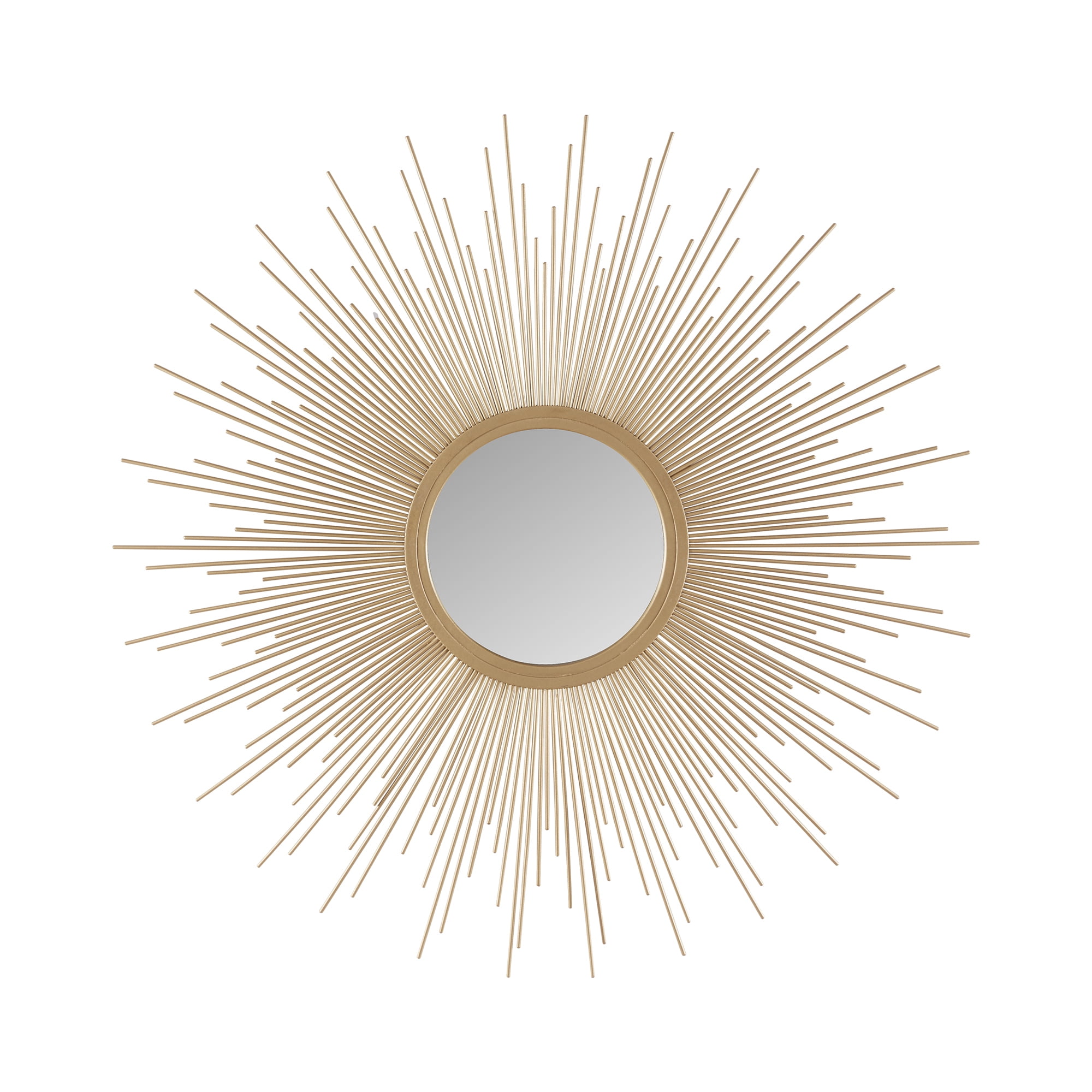 Gold Sunburst Round Wall Mount Decorative Mirror