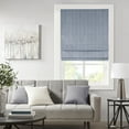 thumbnail image 1 of Madison Park Galen Basketweave Room Darkening Cordless Roman Shade Single Window Panel in Indigo Blue, 35"x64", 1 of 6