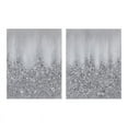 thumbnail image 1 of Madison Park Glimmer 2 Pieces of 22"W x 28"H x 1.5"D Heavily Embellished Canvas Wall Art Set in Silver, 1 of 10