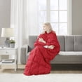 thumbnail image 1 of Madison Park Hadly 62x68" Plush Polyester Wearable Multipurpose Throw - Red, 1 of 10