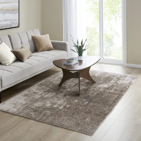 Madison Park Haley Woven Turkish Area Rug, Grey/Cream - 6x9'