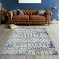 thumbnail image 1 of Madison Park Hannah Woven Turkish Area Rug, Blue/Cream - 4x6', 1 of 5