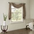 thumbnail image 1 of Madison Park Harper Indoor Sheer Crushed Solid Scarf Window Panel, 42"x216", Taupe, 1 of 9