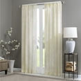 thumbnail image 1 of Madison Park Irina Diamond Sheer Window Curtain Panel in Ivory, 50"x95", 1 of 5