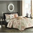 thumbnail image 1 of Madison Park King/Cal King Claire 6-Piece Printed Quilt Set with Throw Pillows, Multi, 1 of 7