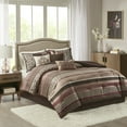 thumbnail image 1 of Madison Park King Princeton 7-Piece Comforter Set, Red, 1 of 13