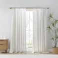 thumbnail image 1 of Madison Park Kyler 2-Piece Linen Blend Light Filtering Curtain Panel Pair in White, 52"x84", 1 of 8