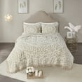 thumbnail image 1 of Madison Park Laetitia Full/Queen Tufted Cotton Chenille Medallion Fringe Coverlet Mini Set - Taupe, 1 of 8