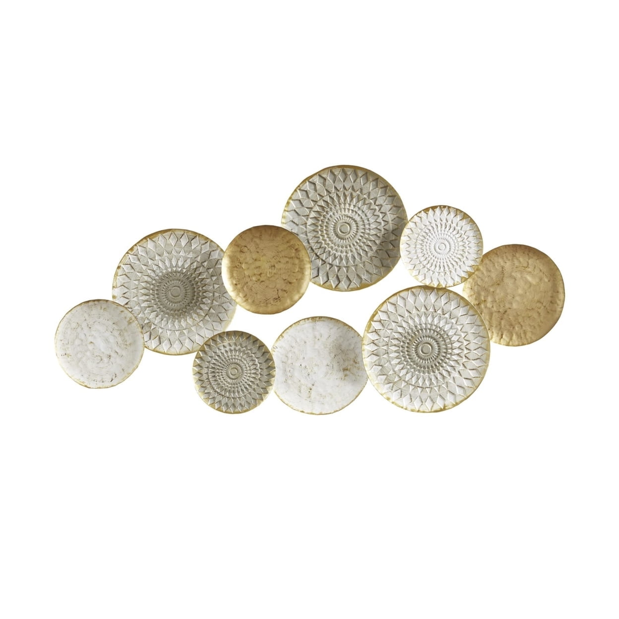 Lenzie Multi-Color Metal Lily Pad Wall Sculpture Set