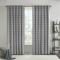 thumbnail image 1 of Madison Park Modern Curtain Plaid Rod Pocket Fleece Lined, 50x95", Gray, 1 of 7