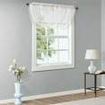 thumbnail image 1 of Madison Park Modern Curtain Valance 38" x 46" Sheer Embroidered Diamond Pattern for Adult Indoor White, 1 of 7