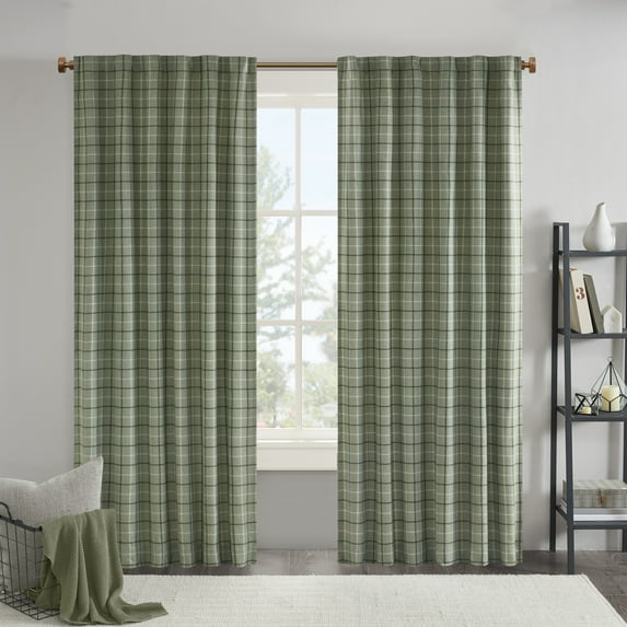 Madison Park Modern Curtain for Indoor Living Room, 50 x 95", Green