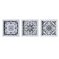 thumbnail image 1 of Madison Park Montage Distressed Black and White Medallion Tile 3 piece Wall Decor Set in Black/White, 1 of 5