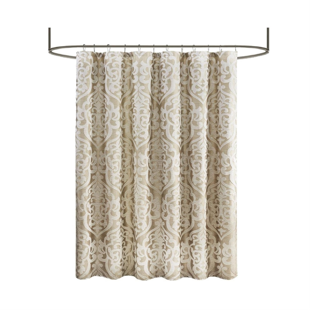 Madison Park Jacquard Traditional Polyester Fabric Shower Curtain in