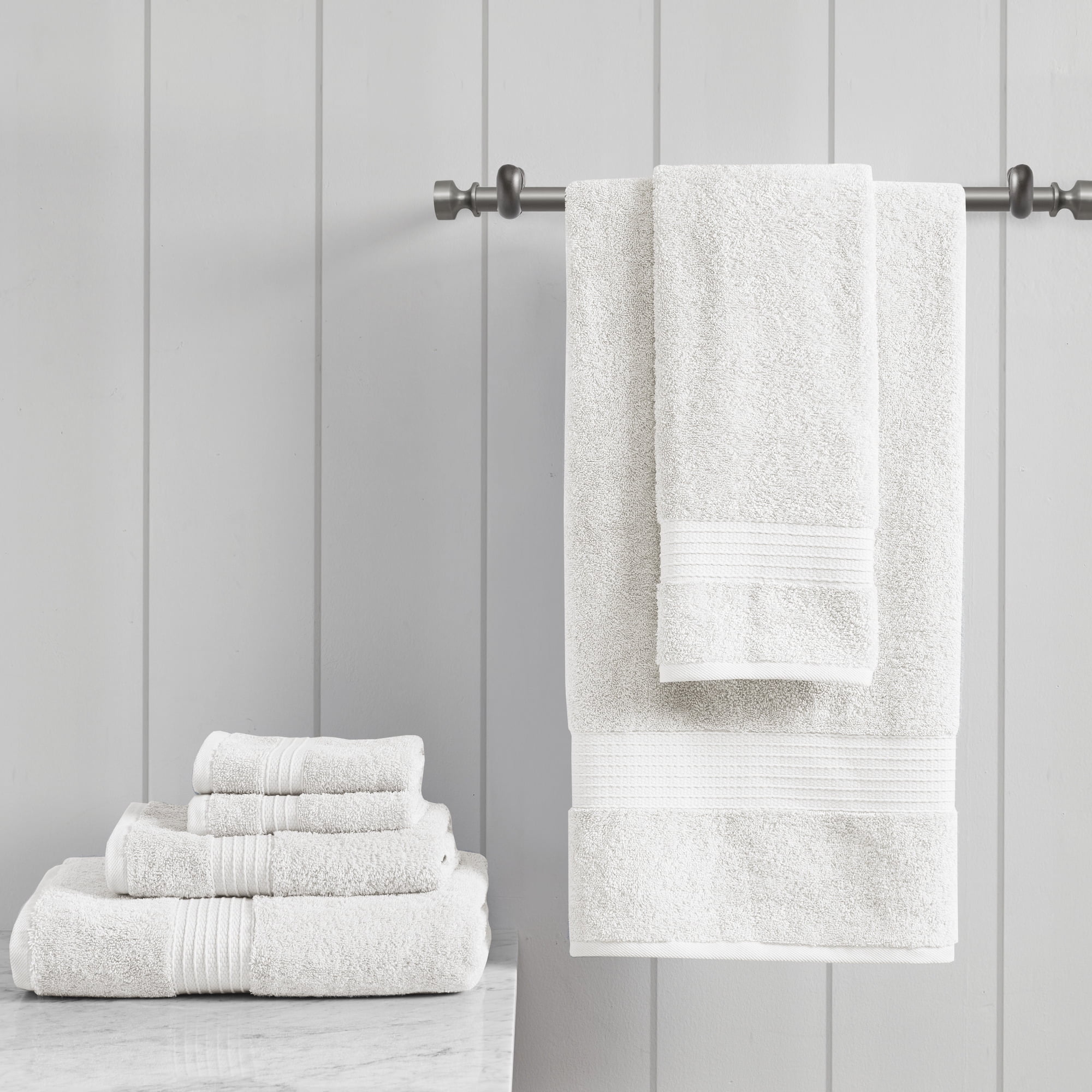 Organic Cotton Set of Six Hand Towels in Assorted Colors