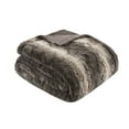 thumbnail image 1 of Madison Park Oversized Throw Brushed Long Faux Fur Soft All Season Throw Blanket for Bed Sofa Couch in Brown, 60x70", 1 of 6